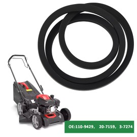 eMagTech 2 Stück Rasenmäher-Antriebskeilriemen 110-9429 20-7159 9,5 X 813 Mm Kompatibel mit Toro 21 Zoll Kommerziellen Rasenmähern Multi-Cycler