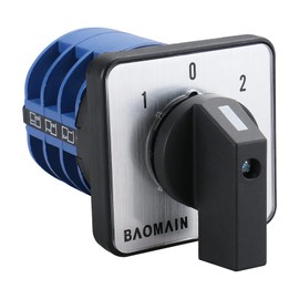 Baomain Rotary Cam Changeover Switch SZW26-40/D303.3 AC 660V 40A 12 Terminal 3 Phase