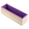Moldes de jabón de Silicona, Caja de Madera, Capacidad Rectangular