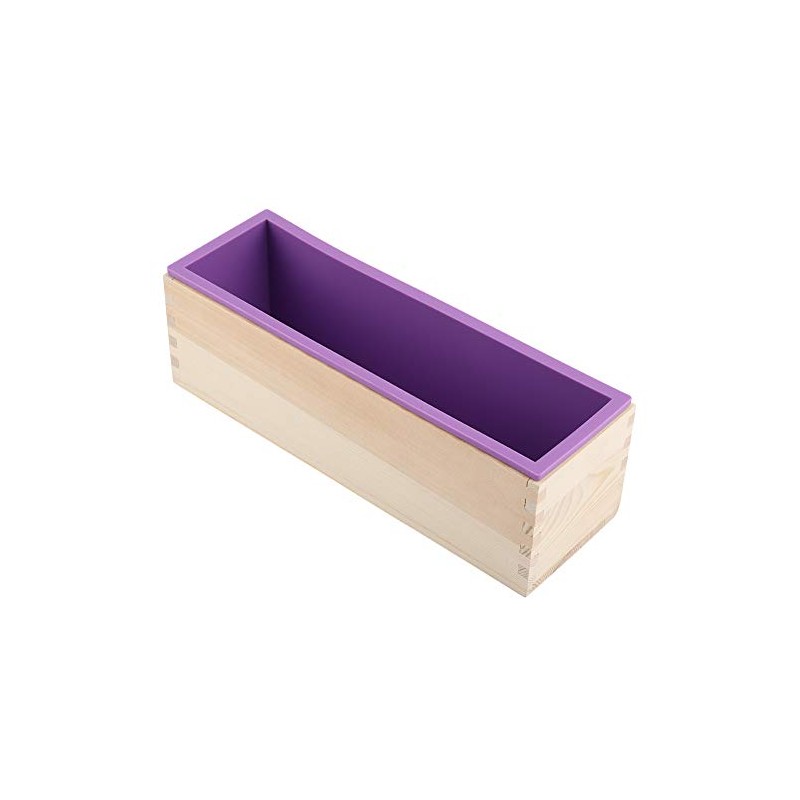Moldes de jabón de Silicona, Caja de Madera, Capacidad Rectangular