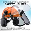 Raxwell Orange Chainsaw Safety Helmet – ANSI Certified 6-in-1 Forestry