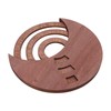 Wooden Disc Calendar Dark Brown Rotatable Disc Natural Wood Vintage