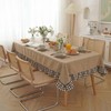 Mindsoft 60 x 120 Inch Rectangle Farmhouse Ruffle Tablecloth Rustic