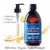 Castor Oil Organic Cold Pressed,100% Pure Hexane Free, Unrefined Natural