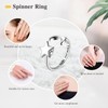 ROPAKED 4 PCS Spinner Ring for Women Fidget Rings Adjustable