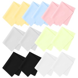 14 Stück Mikrofaser Bildschirm Reinigungstücher, 15 x 18 cm Brille Handy Putztuch, Mehrfarbig Mikrofaser Brillenputztuch, Mikrofaser Display Schutztuch für Laptop Tastatur Gläser Kameralinsen