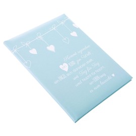 Goldbuch Baby Record Book, Poetry Blue with 44 Illustrated Pages 21 x 28 cm – Linen, Blue, 11131