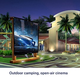 fasient Projector Screen, 16: 9, 100 Inch Foldable Projection Screen, Crease-Resistant Projector Projection Screen, Portable Frame Screen for Home Cinema and Outdoor Cinema