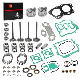 Piston & Ring Oversize 0.25mm & Gasket Seal & Exhaust Intake Valve Rebuild Kit for EZGO 4 Cycle Gas Golf Cart Fuji Robin 295cc EH29C MCI Engine 1991-2002