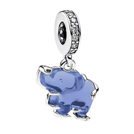 MITSOKU Charms Cartoon Mouse Elephant Bear Duck Firefly Chameleon Frog 925 Sterling Silver Pendant Beads for Bracelets and Necklaces Jewellery Gifts for Women, Sterling Silver, Cubic Zirconia