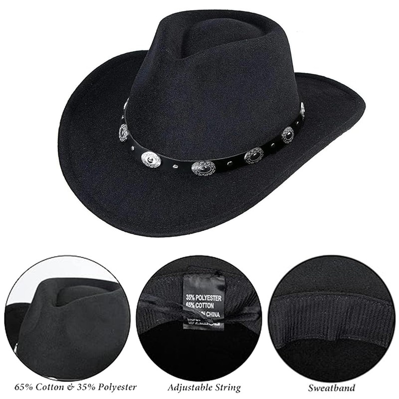Western Outback Felt Cowboy Hat for Women Cowgirls Fedora Gus