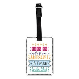 Gift Base This Is What an Awesome Katze Mann Sieht aus wie Optischer Gepäck mit Schwarzstrap