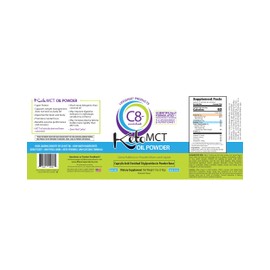 LifeSense C8 enriched MCT Oil Powder Unflavored Sourced from Coconut Oil, Keto-Friendly, Developed by PhD Nutrition in USA, Optimal Fuel for The Brain and Body