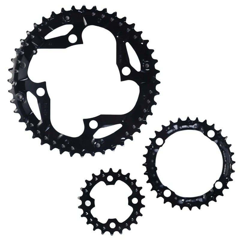 Ausi 3pcs Bicycle Chainrings 22/32/44T Speed Crankset Chain Ring Set