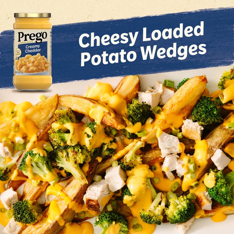 Prego Creamy Cheddar Cheese Sauce, 14.5 oz Jar (12 Pack)