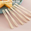 Wooden Fruit Forks,400 Pcs Mini Two Prongs Wooden Cocktail Fork