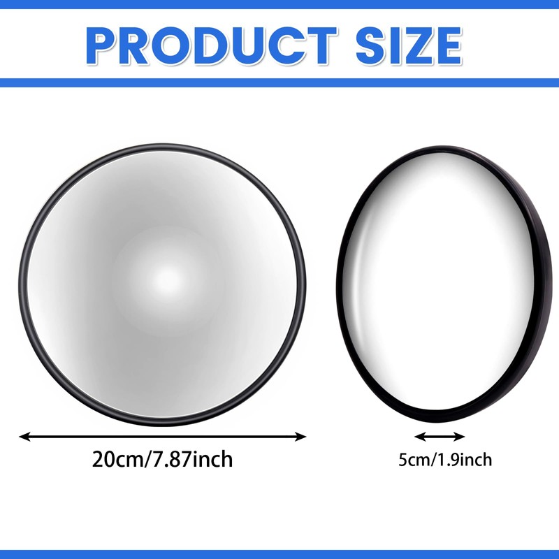 Convex Mirror Outdoor with Adjustable Fixing Bracket,Truck Rearview Mirror, Driveway
