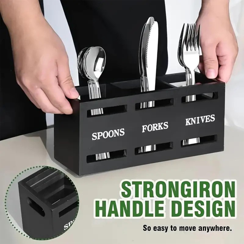 Vbvbip Eco-Friendly Cutlery Organizer | Kitchen Drawer Divider for Flatware