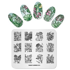 Plate Stamp Plate Chinese Style Flower Lotus Bird Multi Pattern Stamping Stencil Print Image Nail Art Stamper Nails Tool