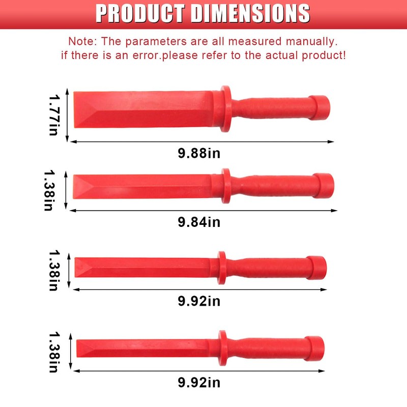Tuxihapp 4PCS Plastic Chisel Scraper Set, Non-Marring Plastic Scraper Tool