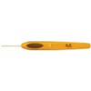 clover Soft Touch Steel Crochet Hook: 1.00mm, 1mm,Yellow