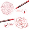M&G Red Drawing Pens, 12 Pack Red dual tip Permanent