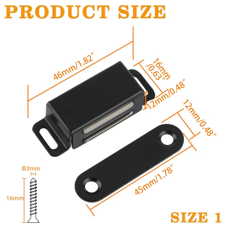 Alise Magnetic Cabinet Door Catch 4Pcs,Cabinet Door Magnets Catches Magnetic