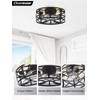 Conciseer 16 Inch Caged Ceiling Fans with Lights and Remote,