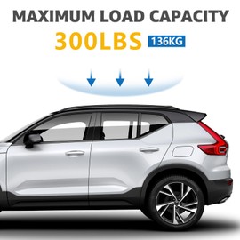Roof Rack Cross Bars Compatible with Volvo XC-40 XC40 2018-2025, Adjustable Aluminum Heavy Duty 300 LBS Anti-Theft Lock Cargo Carrier Rooftop Crossbar Accessories for Bike, Basket, Snowboard, Luggage