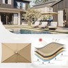 GLDDFDG Outdoor Patio Umbrella Replacement Canopy 6 Ribs, 6.5X10 Ft
