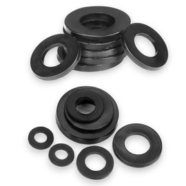 Nylon Black Penny Washers Plastic Repair Washer Assortment Set for M3 M4 M6 M8 M10 M12 Fasteners - Essential Hardware for Home, Furniture, Automotive, and DIY Projects (Pack of 6) (M12 x 40mm)