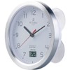 St Leonhard Bathroom Clock, Bathroom Wall Clock with LCD Thermometer