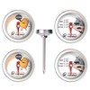 KT THERMO 4 Pack Steak Potato Button Thermometer, Meat &