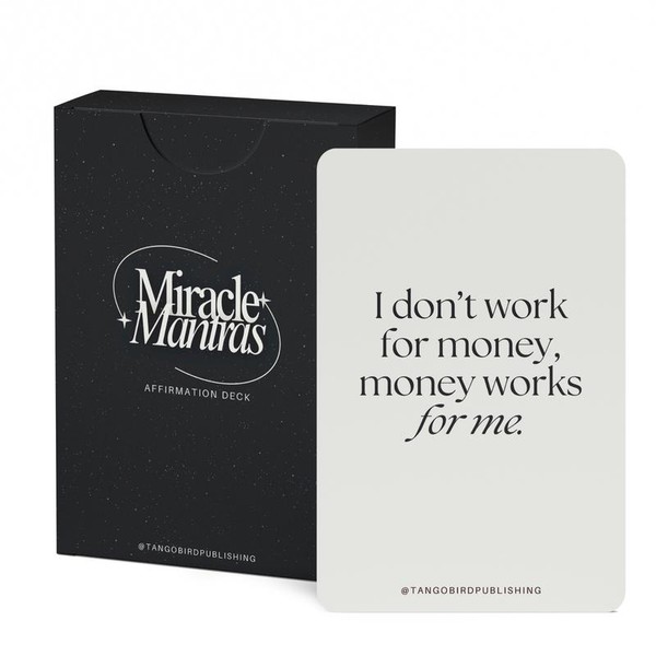 TangoBird Miracle Mantras Affirmation Deck - 60 Cards for Manifestation