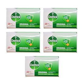 Dettol Antibacterial Soap Bar | Pack of 5, 100 g Each | Gentle Germ Protection (Scent: Original)