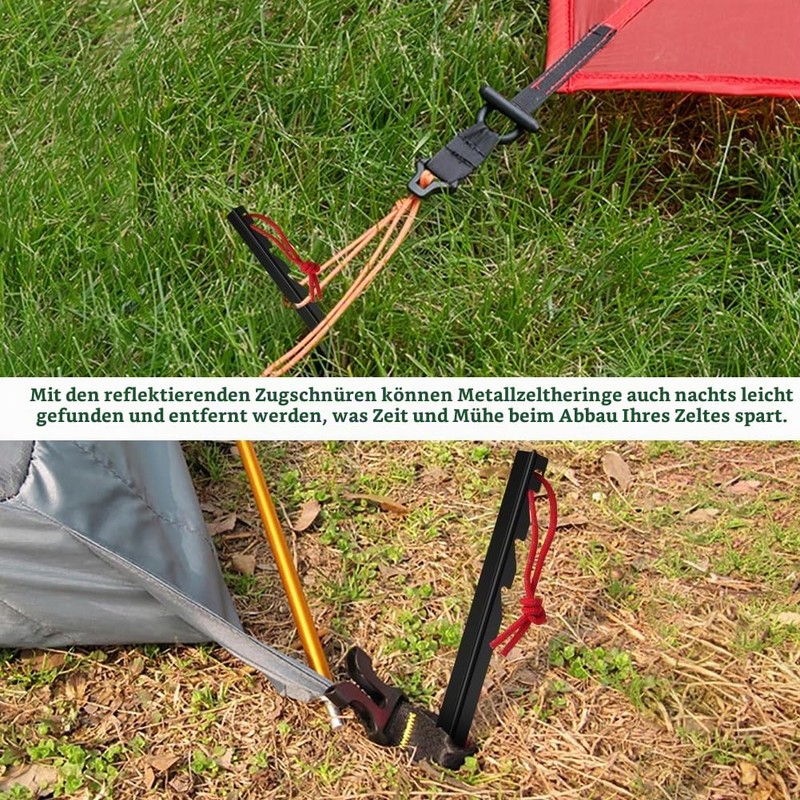 flintronic Tent Pegs, Heavy-Duty 18 cm Tent Pegs, 12 Pieces