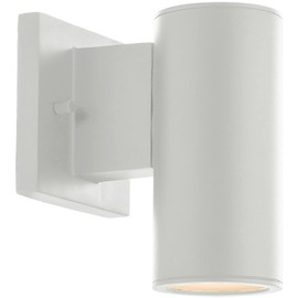 WAC Lighting, Cylinder LED Single Up or Down Indoor or Outdoor Wall Light 3000K in White