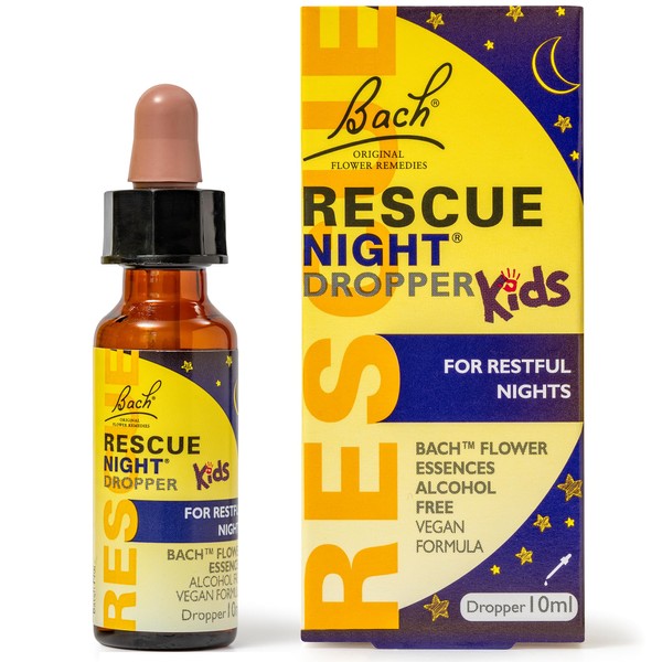 Rescue Remedy Kids Night Dropper 10ml, Alcohol Free, for A Natural Night’s Sleep, Natural Emotional Wellness and Balance, 5 Flower Essence Vegan Formula, Travel Size, Up to 100 Uses