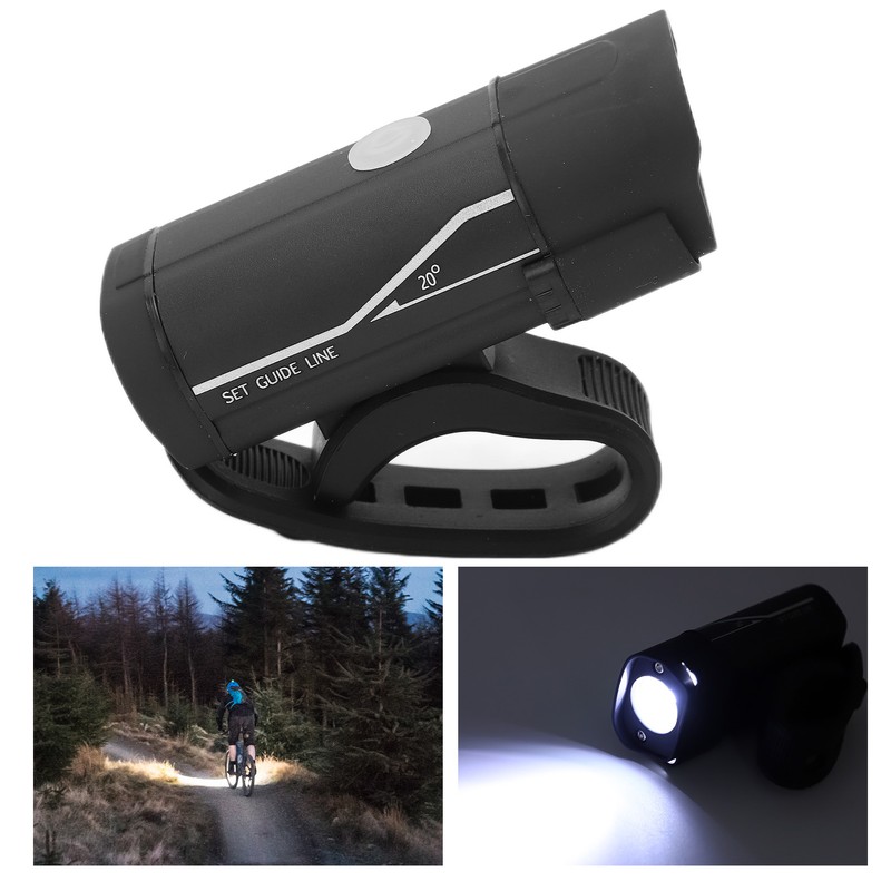 Bike Headlight Aluminum Alloy 5 Levels Black Front Bike Lights