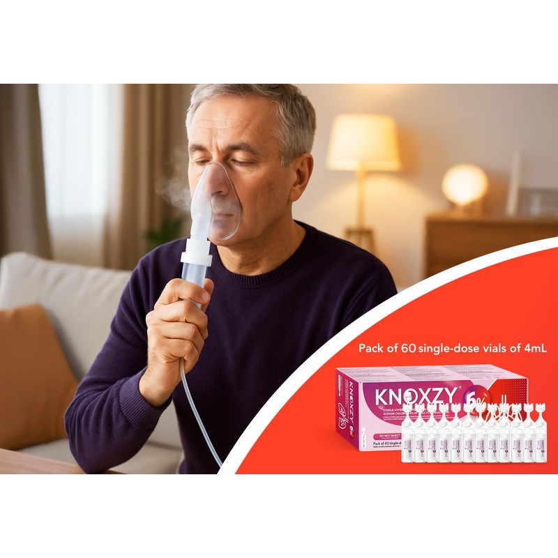 KNOXZY Hypertonic Saline Inhalation Solution 6%. Inhalation Solution for Adults