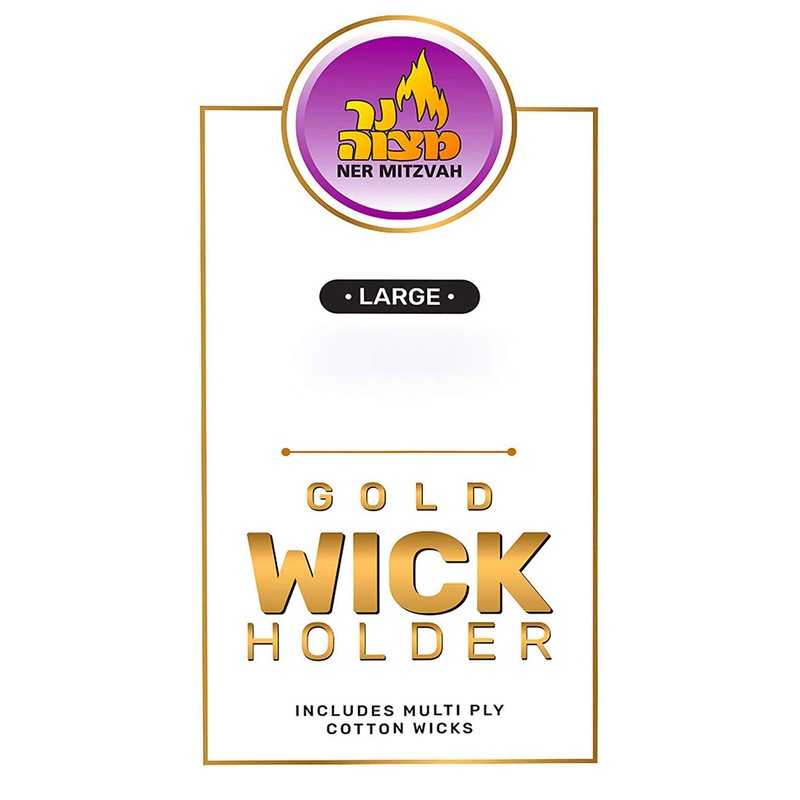Gold Wick Holder – 9 Large Holders and 50 Wicks