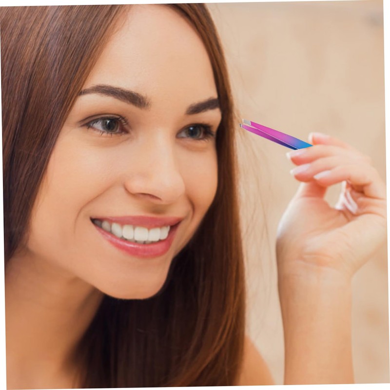 minkissy Elegant Stainless Steel Eyebrow Tweezer Clip Brush Beauty Tools