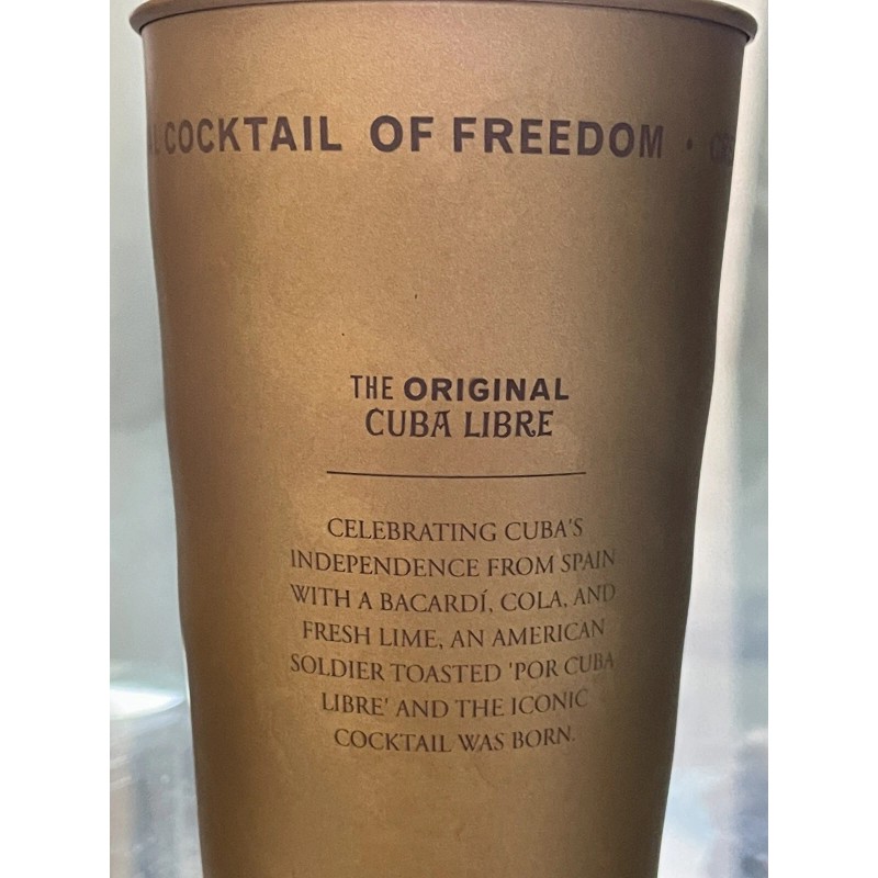 Bacardi Set of 5 Bacardi Cuba Libre Gold Aluminum Cups,