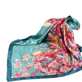 FAIRYGATE Satin Scarf for Women Ladies Scarves Bandana Neck Head Hair Silk Square Scarfs Neckerchief Headwear for Sleeping 73013