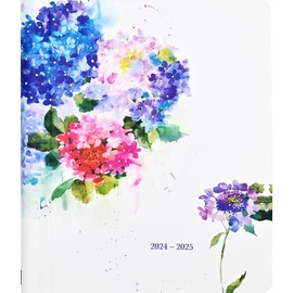 2025 Hydrangeas Family Weekly Planner (18 Months, July 2024 to Dec 2025)