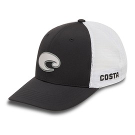 Costa Del Mar Mens Core Performance Trucker Hat, Black, One Size