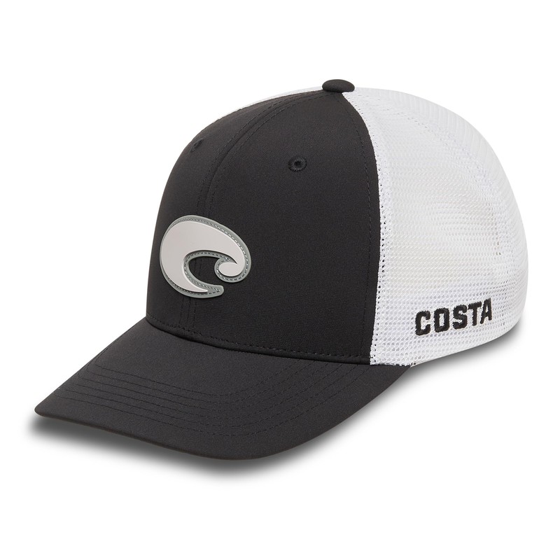 Costa Del Mar Mens Core Performance Trucker Hat, Black, One