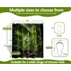 Tonmue Jungle Shower Curtain Rainforest Tropical Nature Green Forest Scenic