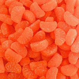 Bright Orange Slices Candy - Sugar Dusted Fruit Shaped Jellies, Candied All Orange Old Fashioned Fruit Slices Jelly Candy - by Queen City Candy Cave (3 Pound)