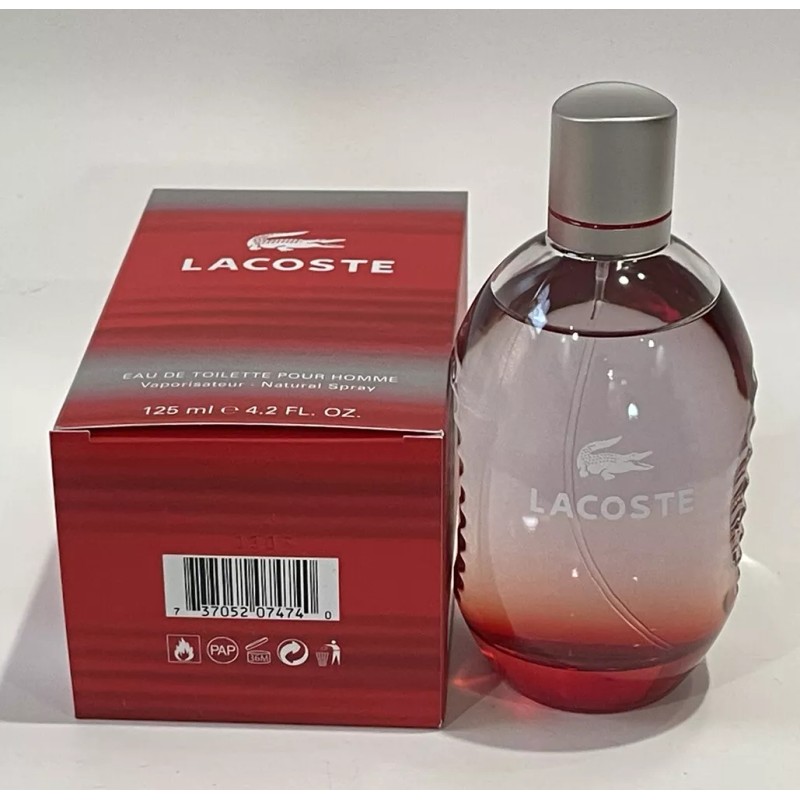 Lacoste Red 4.2oz Edt Spray For Men New In Box